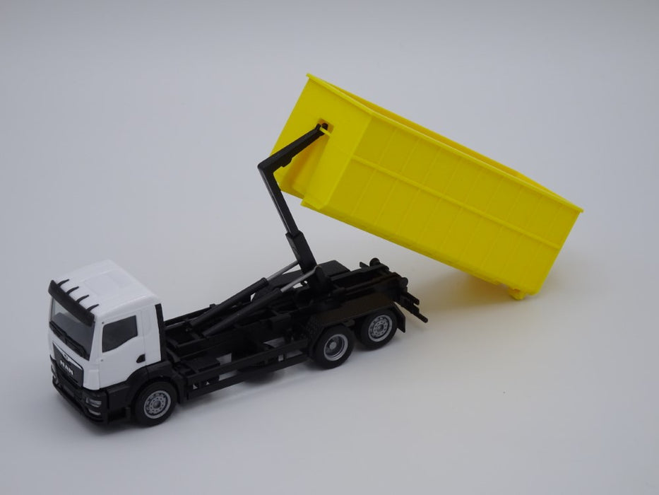 Abrollcontainer Abrollmulde - Spur H0 - lange Version (85mm) 40m³ - Farbe: Gelb - Bausatz