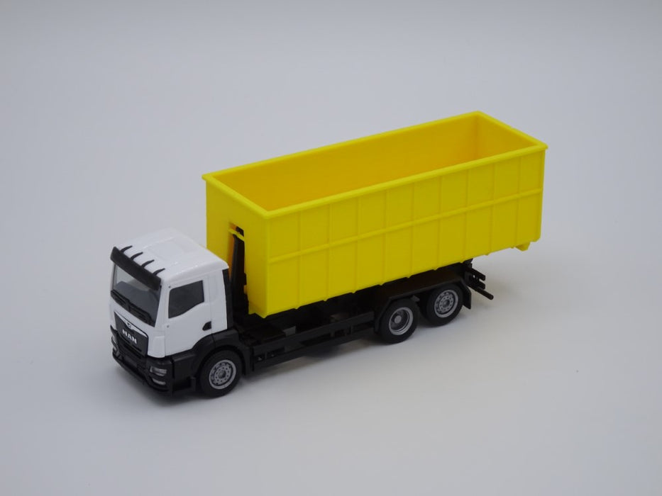 Abrollcontainer Abrollmulde - Spur H0 - lange Version (85mm) 40m³ - Farbe: Gelb - Bausatz