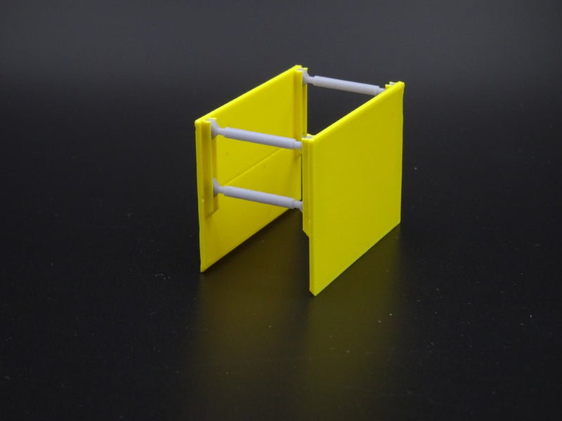 Verbaubox / Verbaukasten - Maßstab H0 1:87 - 3 Stück - Platte 40x28mm - Farbe gelb