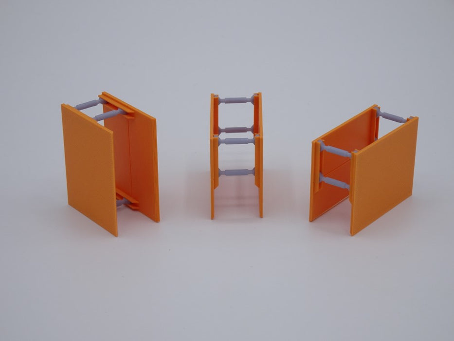 Verbaubox / Verbaukasten - Maßstab H0 1:87 - 3 Stück - Platte 35x28mm - Farbe: Orange