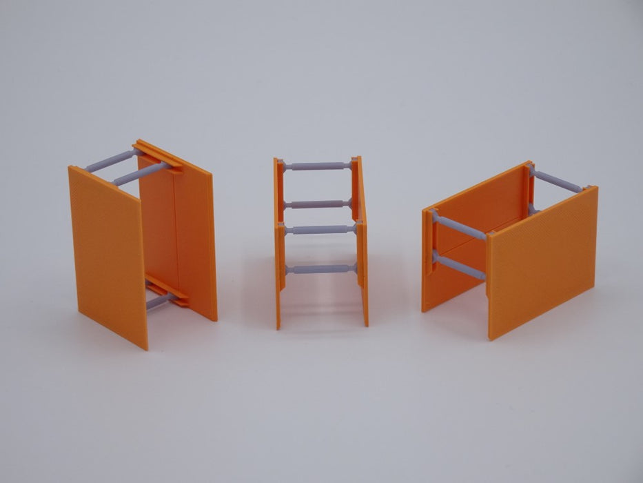 Verbaubox / Verbaukasten - Maßstab H0 1:87 - 3 Stück - Platte 40x28mm - Farbe orange
