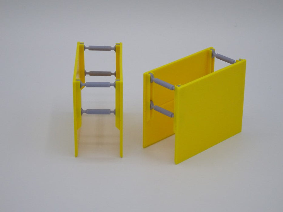 Verbaubox / Verbaukasten - Maßstab 1:50 - 2 Stück - Platte 60x50 mm - Farbe gelb