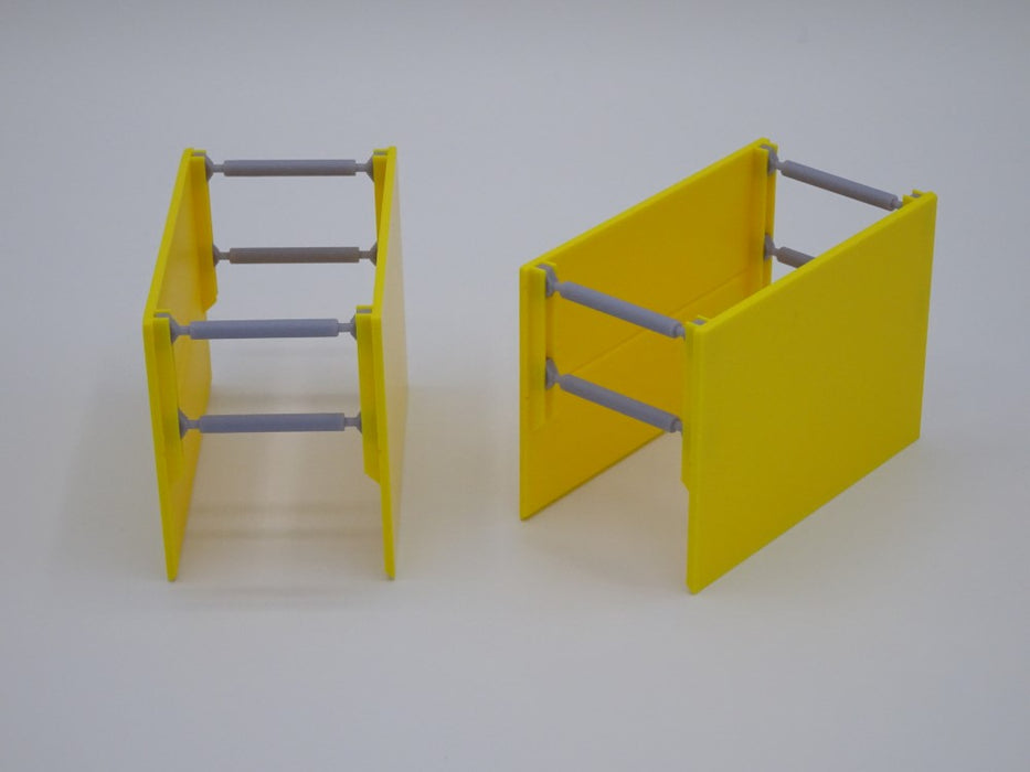 Verbaubox / Verbaukasten - Maßstab 1:50 - 2 Stück - Platte 70x50 mm - Farbe gelb