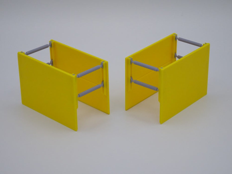 Verbaubox / Verbaukasten - Maßstab 1:50 - 2 Stück - Platte 70x50 mm - Farbe gelb