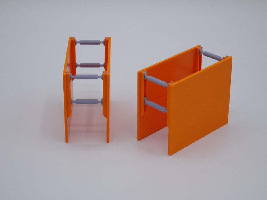 Verbaubox / Verbaukasten - Maßstab 1:50 - 2 Stück - Platte 60x50 mm - Farbe orange