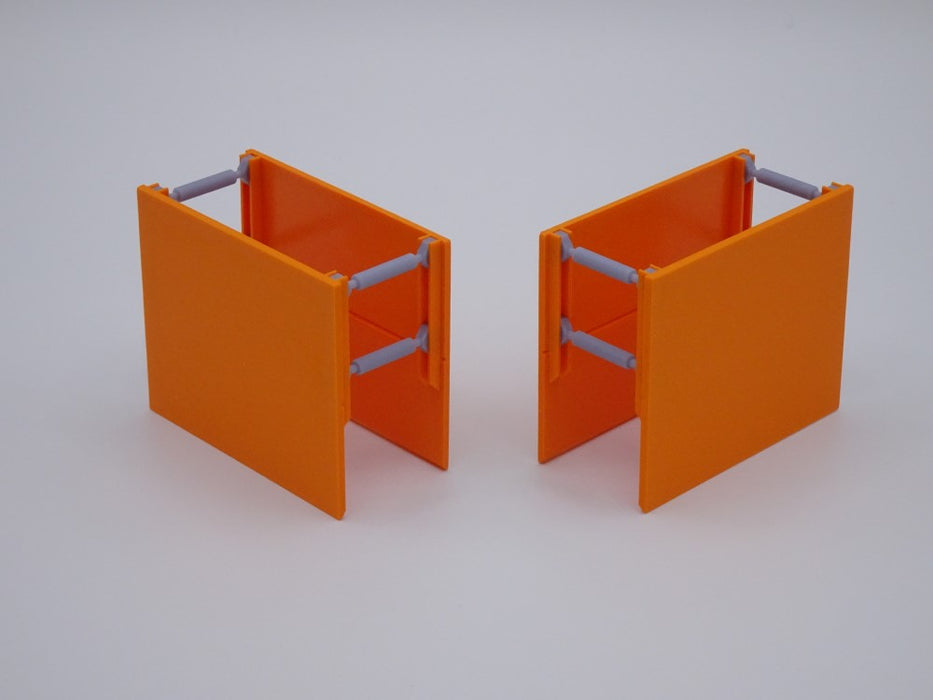 Verbaubox / Verbaukasten - Maßstab 1:50 - 2 Stück - Platte 60x50 mm - Farbe orange