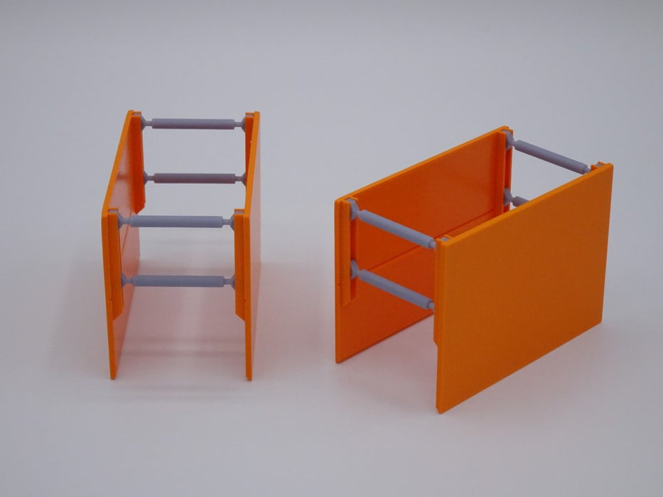 Verbaubox / Verbaukasten - Maßstab 1:50 - 2 Stück - Platte 70x50 mm - Farbe orange