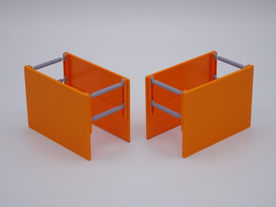 Verbaubox / Verbaukasten - Maßstab 1:50 - 2 Stück - Platte 70x50 mm - Farbe orange