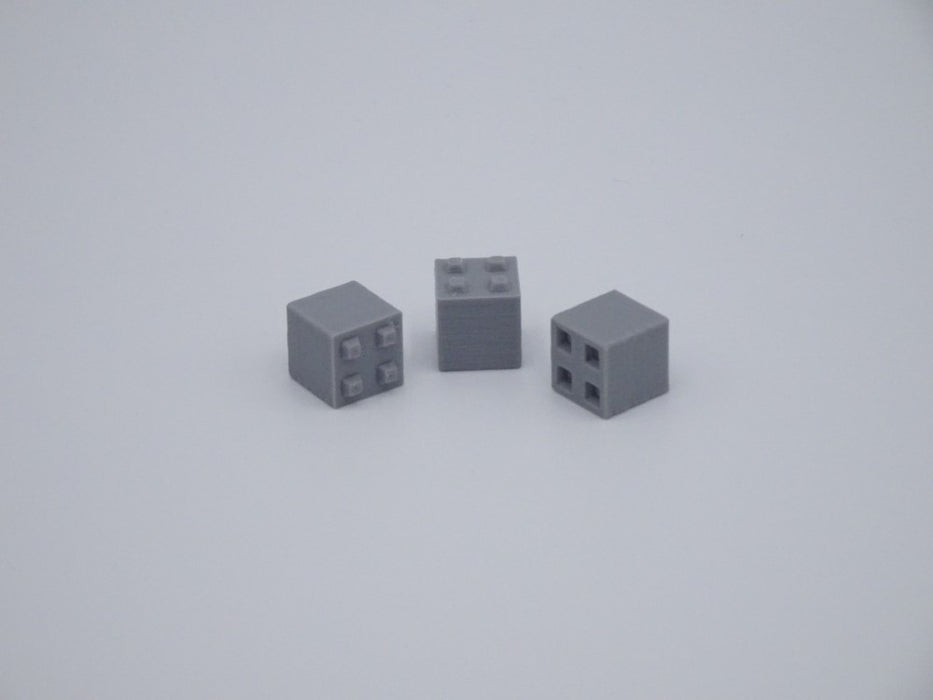 Betonblocksteine / Betonsteinbox - halbe Steine - Maßstab 1:50 - 10 Stück