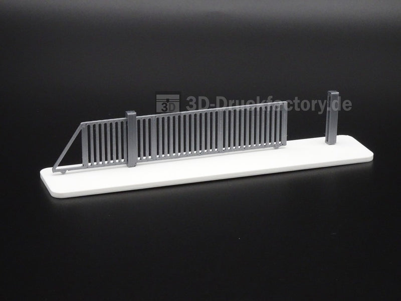 H0 Schiebetor - Silber - Durchfahrtsbreite ca. 75 mm - 2 Stück