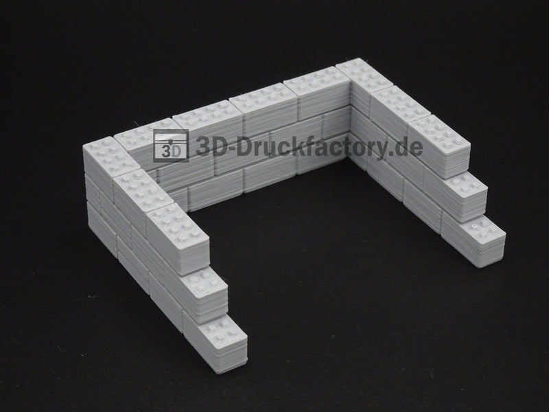 H0 - Betonsteinwand / Betonsteinboxen Lagerplatz für Schüttgut