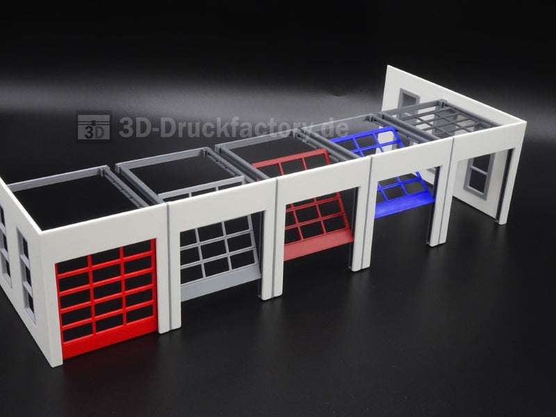 H0 Rolltor  / Sektionaltor für Hallen- beweglich - 5x3 Fenster