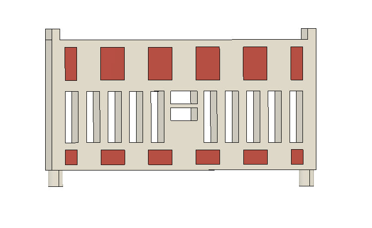 Absperrschranke weiß/rot - Maßstab 1:50 - 8 Stück