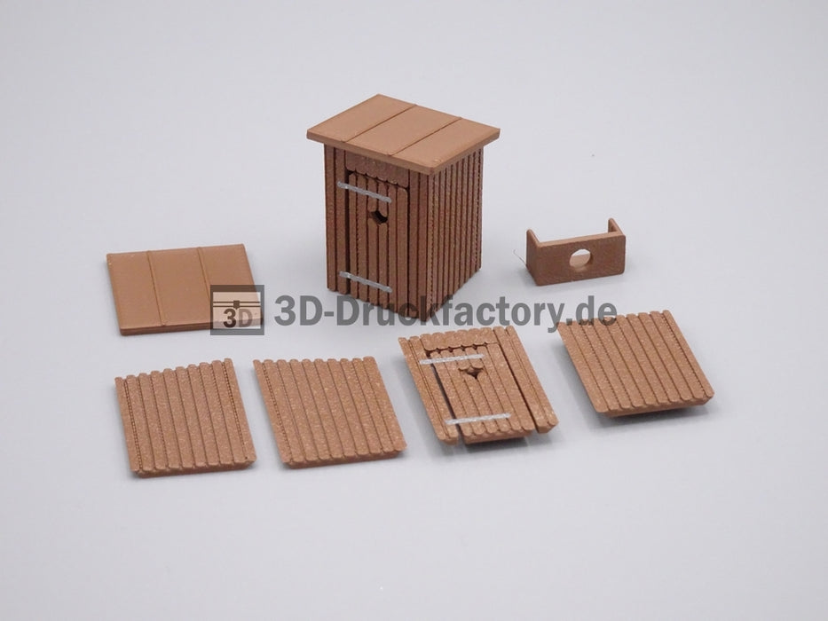 H0 - Klohäuschen / Toilettenhäuschen - 2 Stück