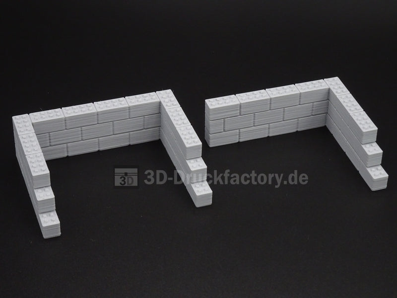 H0 - Betonsteinwand / Betonsteinboxen Lagerplatz für Schüttgut
