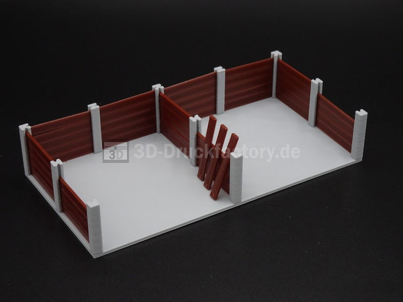 H0 Kohlebansen / Schüttgutlager (groß) 134x69x25 mm