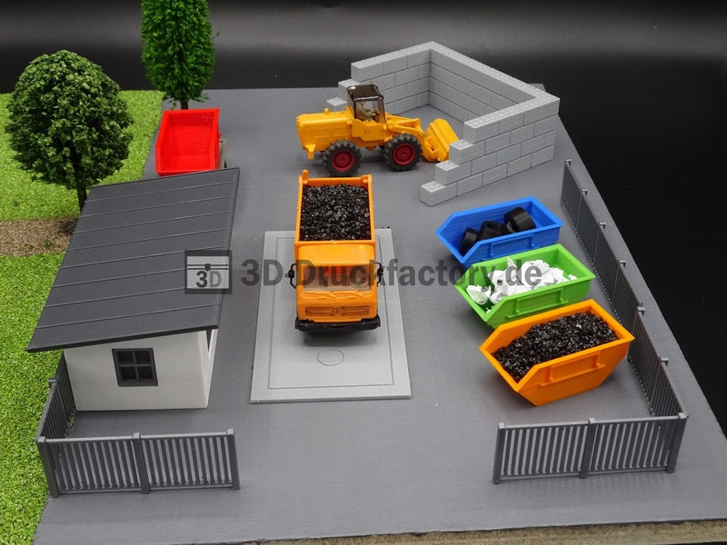 H0 - Absetzcontainer / Absetzmulde - 5 Stück