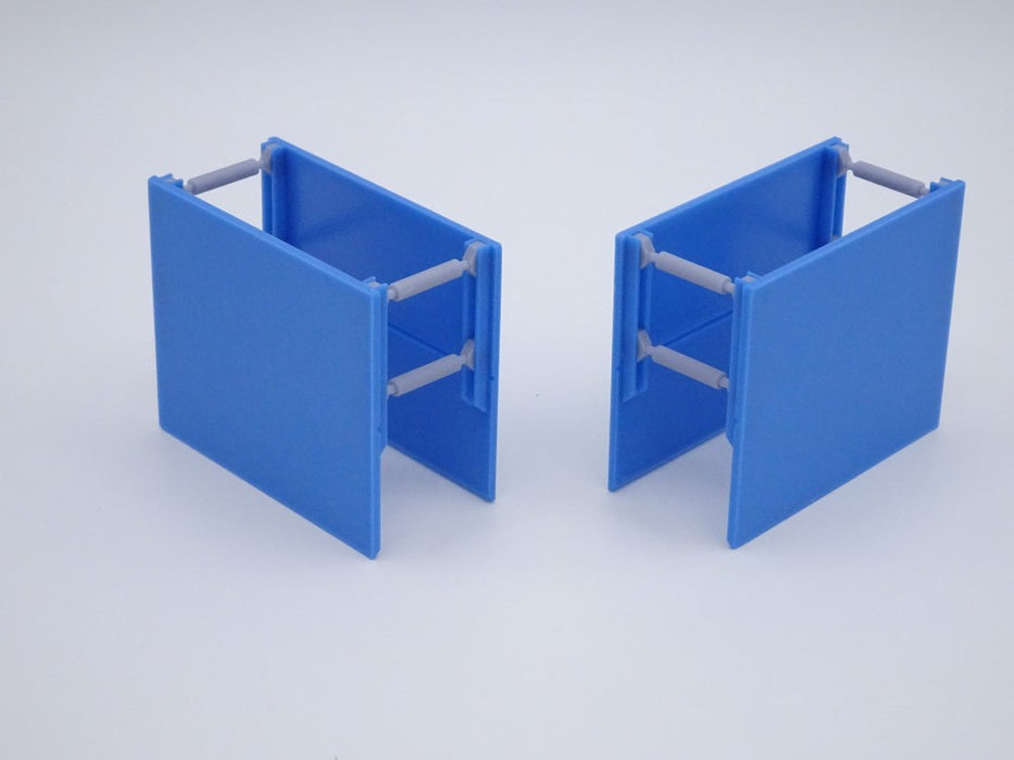 Verbaubox / Verbaukasten - Maßstab H0 1:87 - 3 Stück - Platte 35x28mm - Farbe: himmelblau