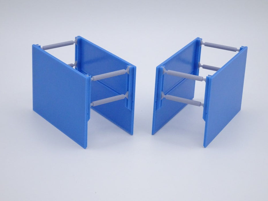 Verbaubox / Verbaukasten - Maßstab 1:50 - 2 Stück - Platte 70x50 mm - Farbe himmelblau